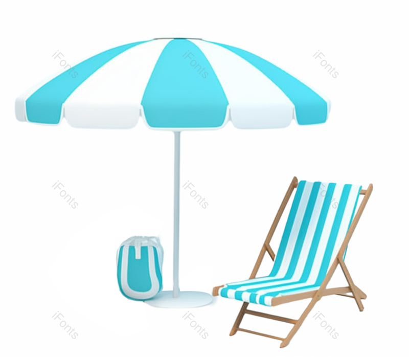 卡通图片,夏天元素,插画PNG,蓝色免抠素材